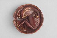 Japanese Snake Coiled on a Hat Netsuke