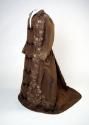 Embroidered Brown Housecoat