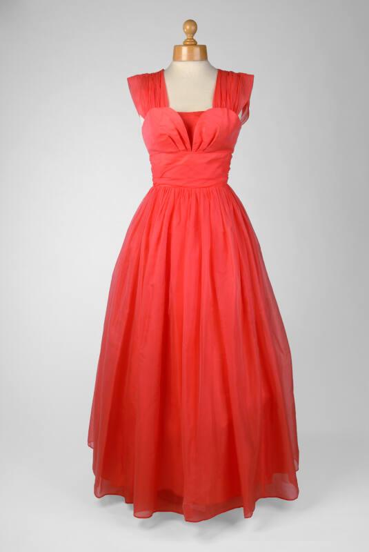 Coral Bridesmaid's Dress