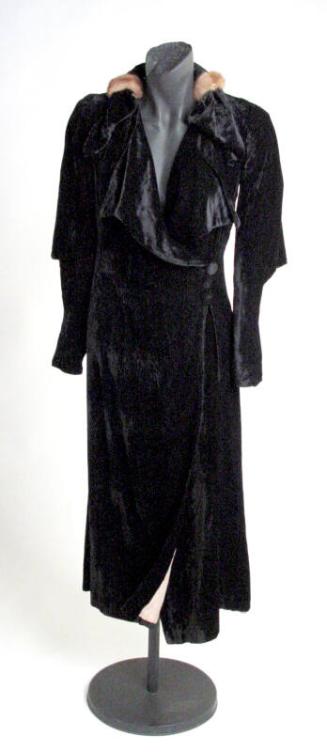 Black Velvet Evening Coat