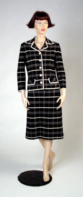 Black and White Check Wool Suit