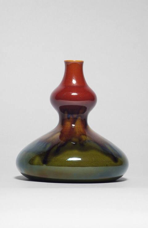 Green Glaze Double Vase