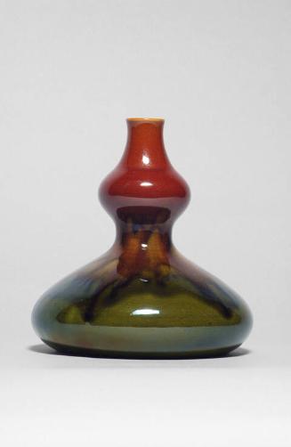 Green Glaze Double Vase