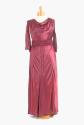 Burgundy Panelled Evening Dress