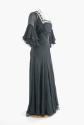 Black Chiffon Evening Dress with Diamantes