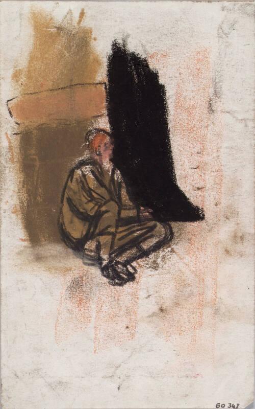 Figure Seated against Black Ground