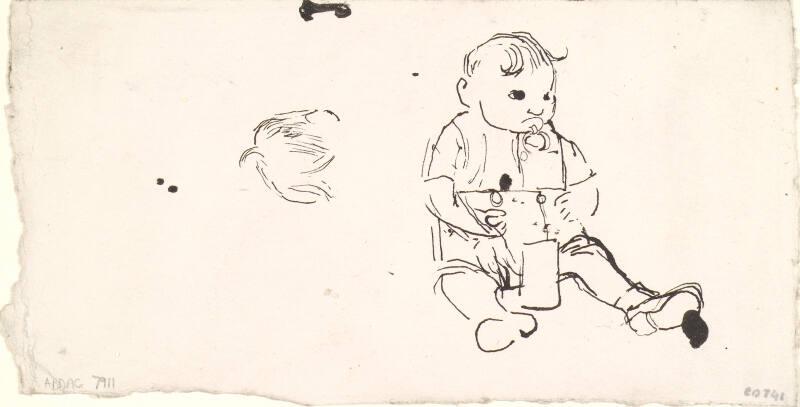 Studies of a Small Child (recto & verso)