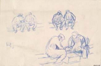 Three Groups of Seated Men