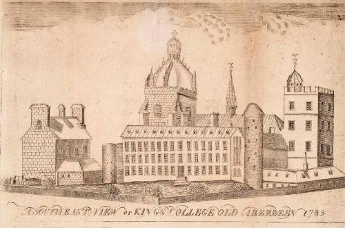 South East View of King's College, Old Aberdeen 1785