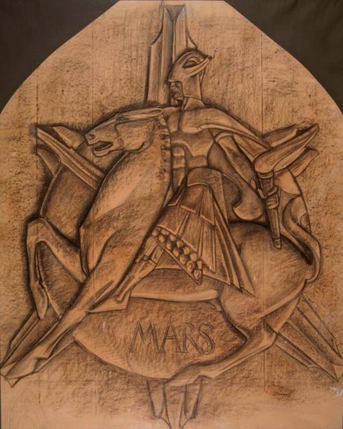 Cartoon For The "Mars" Window In The Scottish National War Memorial, Edinburgh