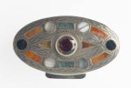 Oval Silver & Agate Snuff Box by William Robb of Ballater.