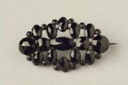 Oval Jet Mourning Brooch