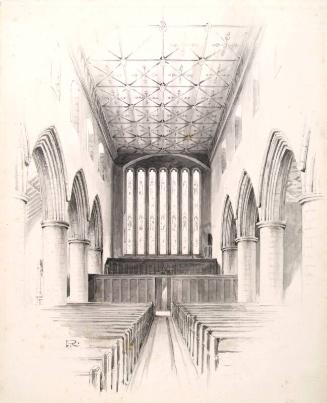 Interior of St Machar's Cathedral - illustration for "The Heraldic Ceiling of St Machar's Cathedral