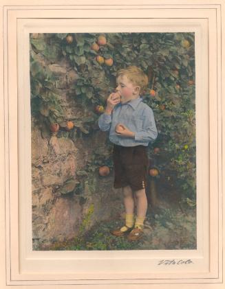 Boy Alexander Mackay Eating Apple