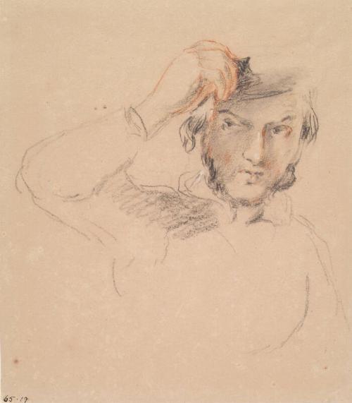 Head of a Bearded Young Man - Study for The Stolen Child Recovered