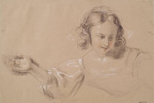 Girl with Outstretched Arm - Study for Dick Whittington and His Cat