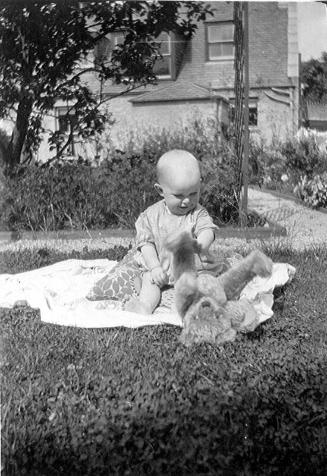 Baby Alexander T. Mackay in Garden