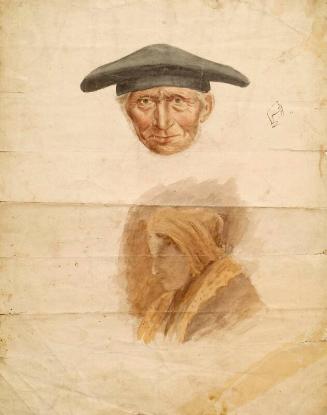 Head of an Old Man and Head of a Woman
