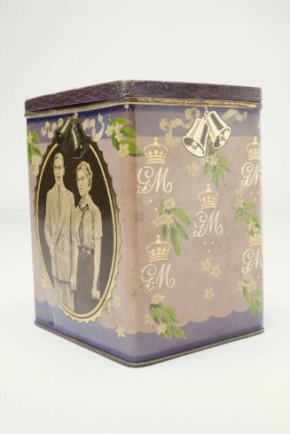 Commemorative Decorated Tea Caddy