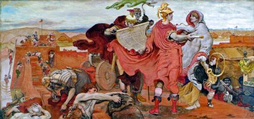 The Romans building a Fort at Mancenion, A.D. 80