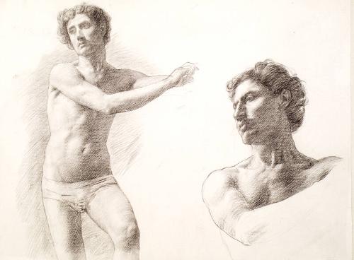 Figure Study and Head of Same