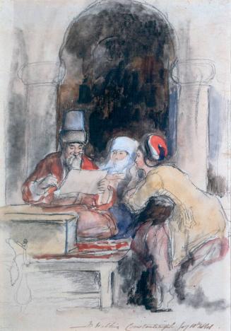 Sketch after 'The Turkish Letter Writer' by Sir David Wilkie