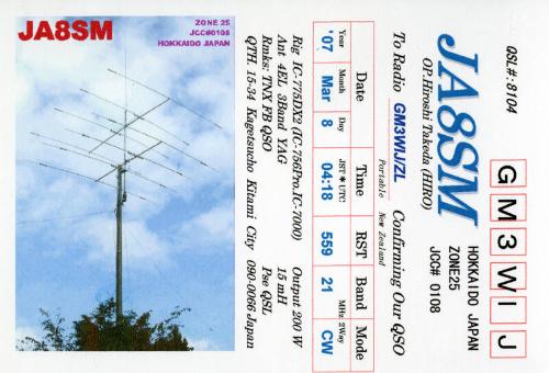 Amateur Radio QSL Card