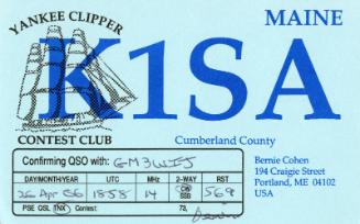 Amateur Radio QSL Card