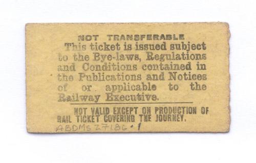 3rd Class Rail Ticket