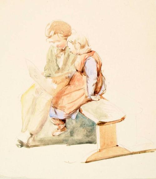 Boy and Girl on a Bench