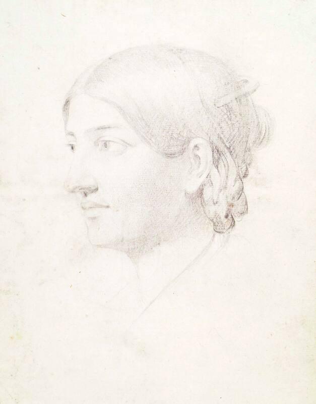 Head of a Young Woman with Braided Hair