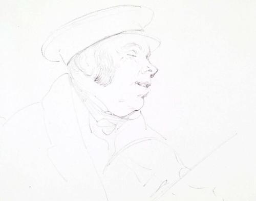 A Man Playing the Violin