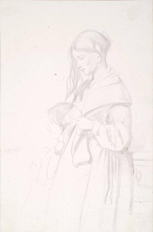 A Woman Knitting