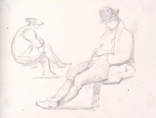 Seated Men -Two Studies