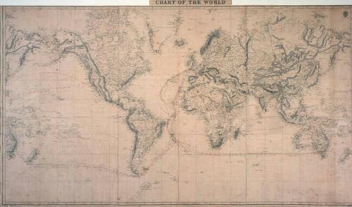 Chart Of The World Showing The Voyages Of Sailing Ships From Britain To Australia