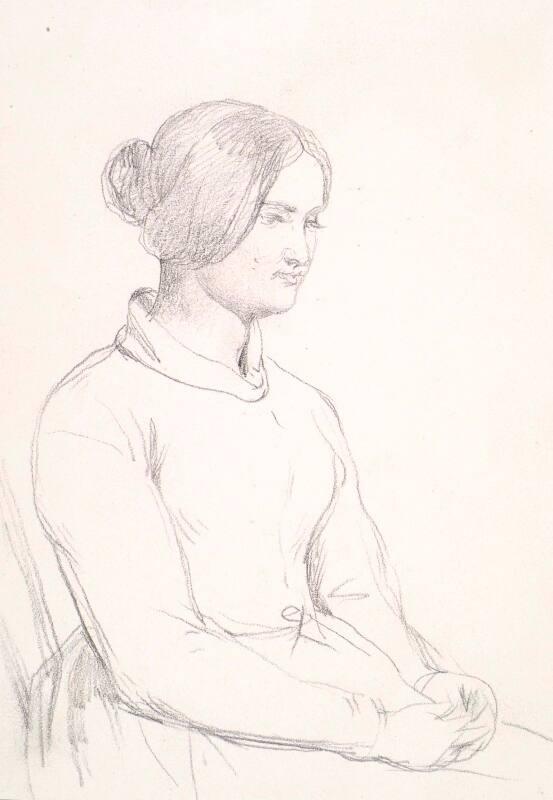 A Woman Seated with Hands Clasped