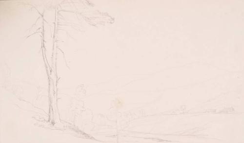 Landscape With Trees and Cottages in the Distance