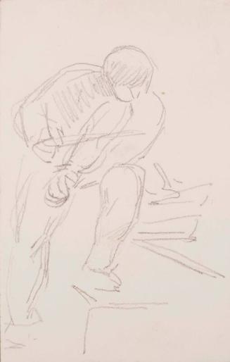 Man Playing a Fiddle