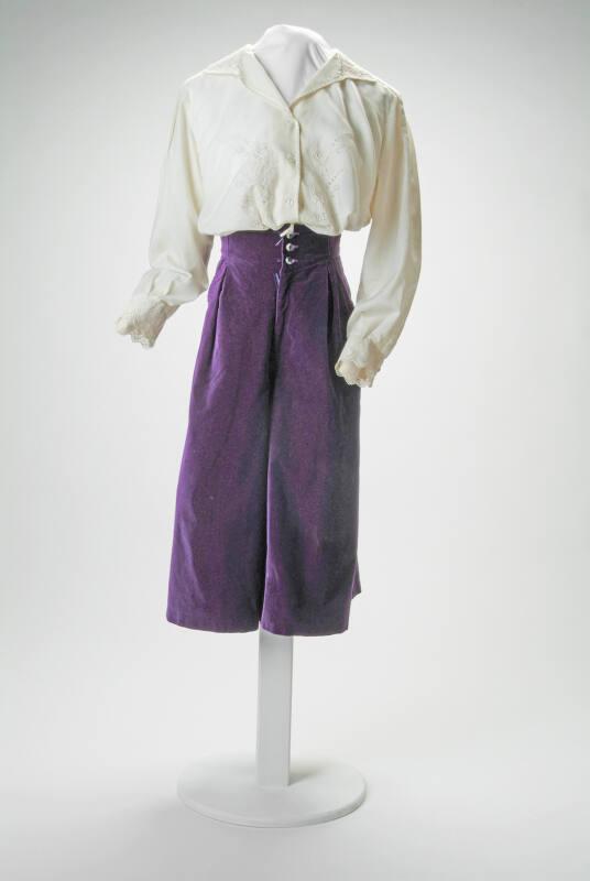 Purple Velvet Biba Culottes