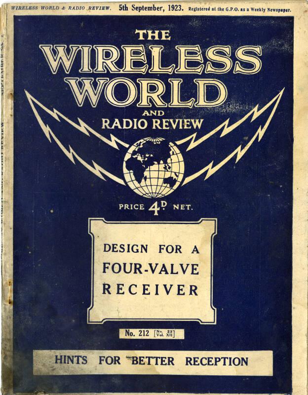 Wireless World, 5th September 1923