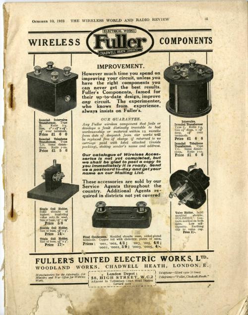 Wireless World, 10th October 1923