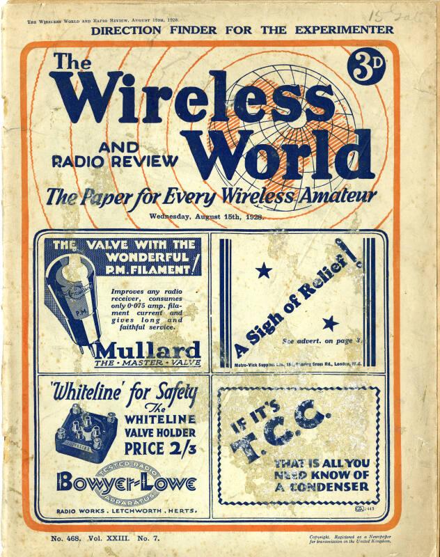 Wireless World, 15th August 1928