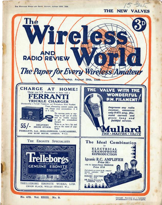 Wireless World, 29th August 1928