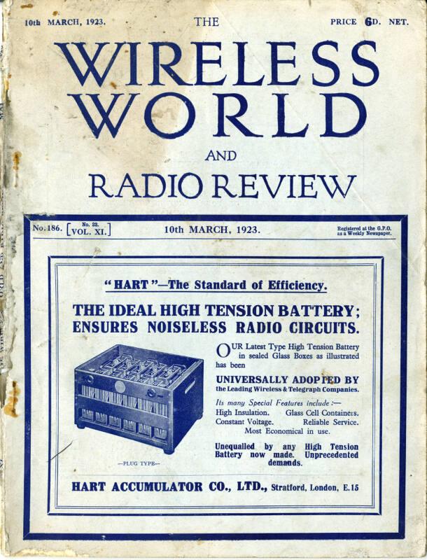 Wireless World, 10th March 1923