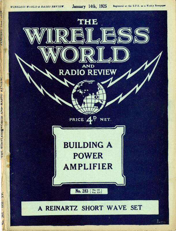 Wireless World, 14th January 1925