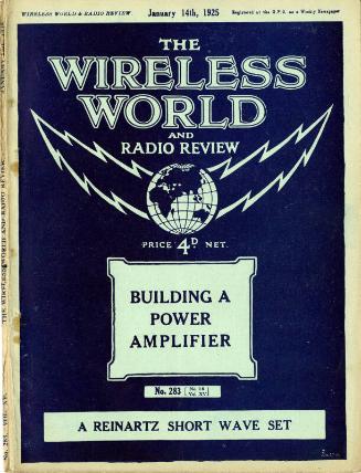 Wireless World, 14th January 1925