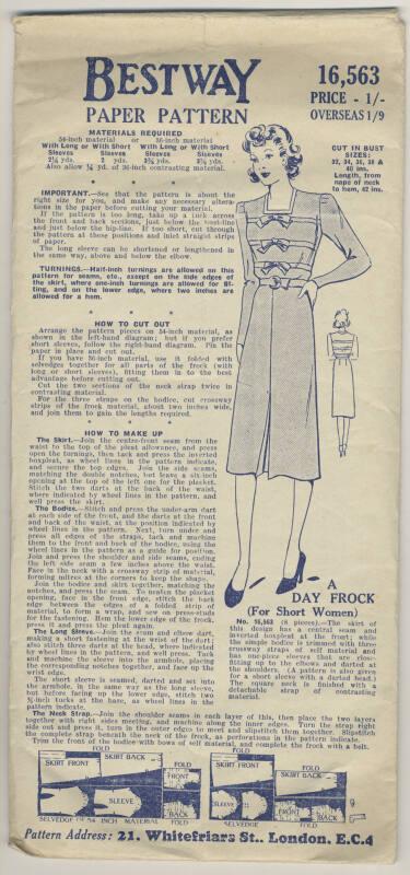 Paper Pattern for a Day Frock