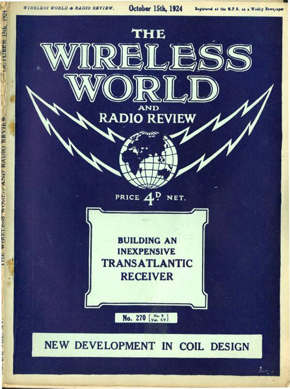 Wireless World, 15th October 1924