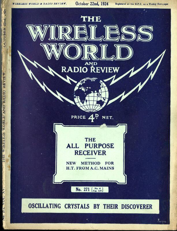 Wireless World, 22nd October 1924