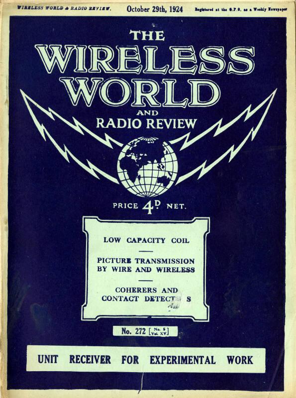 Wireless World, 29th October 1924